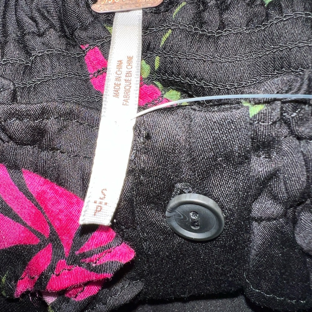 Free People Black and Pink Floral Midi Dress - Picture 11 of 13